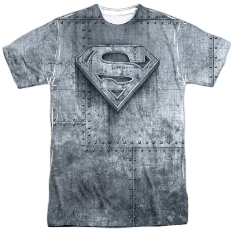 Superman Made of Steel Adult Regular Fit Short Sleeve Gray Shirt - supermanstuff.com