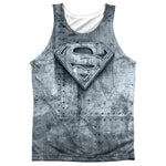 Superman Made of Steel Adult Gray Regular Fit Tank Top Shirt - supermanstuff.com