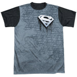 Superman Drip and Repeat Adult Regular Fit Short Sleeve Black Back Shirt - supermanstuff.com