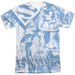 Superman Man of Steel Collage Adult Regular Fit Short Sleeve Shirt - supermanstuff.com