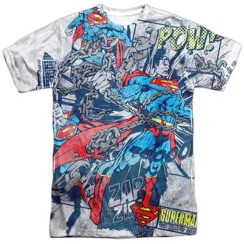 Superman Break Free Adult Regular Fit Short Sleeve Shirt - supermanstuff.com
