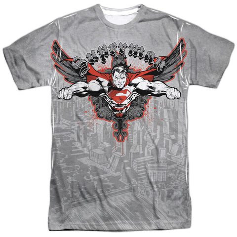 Superman Take Wing Dye Sublimation Shirt - supermanstuff.com