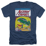 Superman Action Comics no 1 cover Heather Regular Fit Short Sleeve Shirt - supermanstuff.com