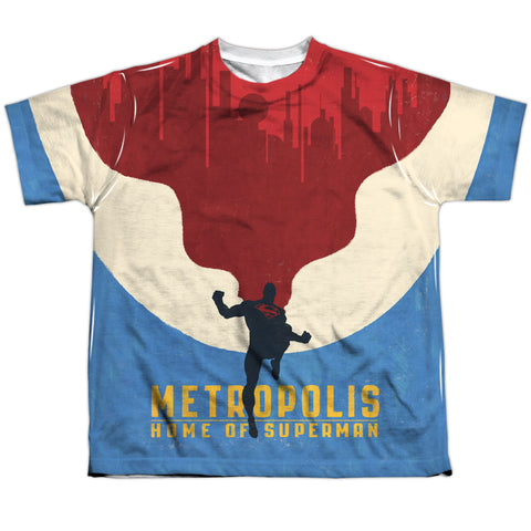 Metropolis Home of Superman Youth Short Sleeve 100% Poly Shirt - supermanstuff.com