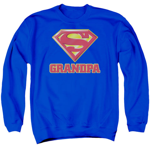Superman Super Grandpa Adult Crewneck Sweatshirt - supermanstuff.com