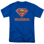 Supergirl Super Grandma Adult Royal Blue Regular Fit Short Sleeve Shirt - supermanstuff.com