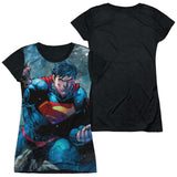 Superman Rumble Junior Fit Cap Sleeve Shirt - supermanstuff.com