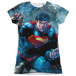 Superman Rumble Junior Fit Cap Sleeve Shirt - supermanstuff.com