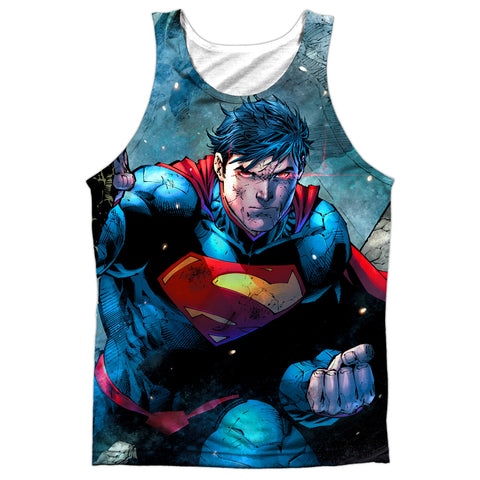 Superman Rumble Adult Regular Tank Top Shirt - supermanstuff.com