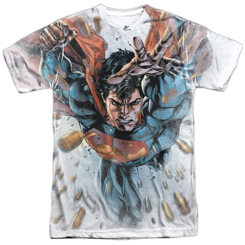 Superman Bullets in the Sky Dye Sublimation Shirt - supermanstuff.com