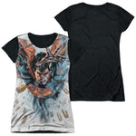 Superman Bullets in the Sky Junior Cap Sleeve Shirt - supermanstuff.com