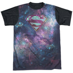Superman Spaced Out Logo Adult Regular Fit Short Sleeve Shirt - supermanstuff.com