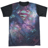 Superman Spaced Out Logo Adult Regular Fit Short Sleeve Shirt - supermanstuff.com