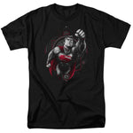 Superman Propaganda Superman Regular Fit Black Short Sleeve Shirt - supermanstuff.com