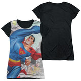Fleischer Superman Classic Robots Junior Fit Cap Sleeve Shirt - supermanstuff.com