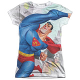 Fleischer Superman Classic Robots Junior Fit Cap Sleeve Shirt - supermanstuff.com