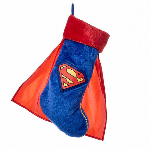 19"SUPERMAN W/CAPE APPLIQUE STOCKING - supermanstuff.com