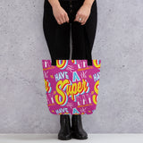 Have a Super Day Pink Pattern tote bag - supermanstuff.com