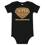 Super Museum Super Baby Short Sleeve Onesie - supermanstuff.com