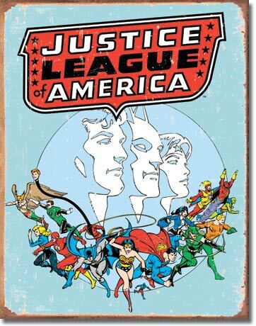 Justice League of America Retro Tin Sign