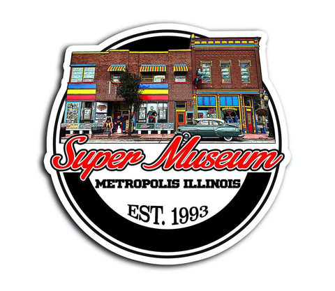 Super Museum Metropolis Illinois Logo sticker - supermanstuff.com