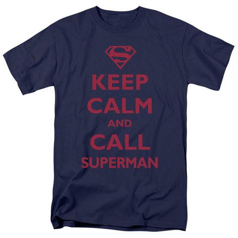 SUPERMAN "KEEP CALM AND CALL SUPERMAN" SHIRT - supermanstuff.com