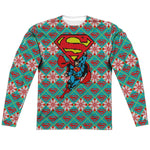 SUPERMAN HOLIDAY "Ugly Christmas Sweater" Style Long Sleeve Shirt - supermanstuff.com