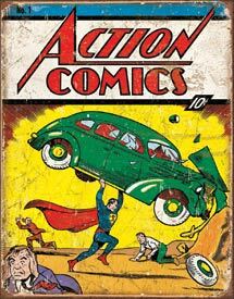 Superman Action Comics No. 1 Tin Sign