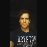 Henry Cavill Instagram Krypton lifting team shirt