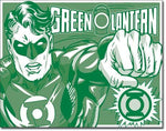 Green Lantern Duo Tone Tin Sign