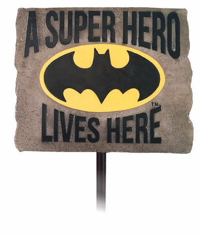 A Super Hero Lives Here Batman Yard Sign - supermanstuff.com