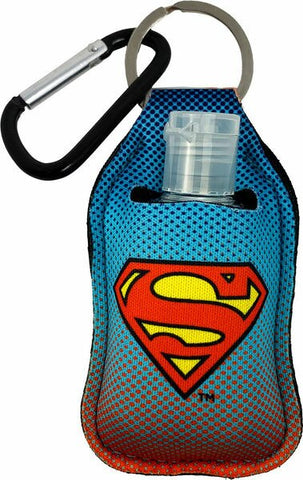 Superman Sanitizer Cover Hand Sanitizer Essential Bottle Keychain - supermanstuff.com