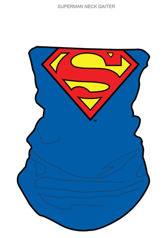 Superman Shield Neck Gater Print Face Wrap Mask Bandana - supermanstuff.com