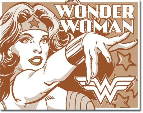Wonder Women Duo Tone Tin Sign
