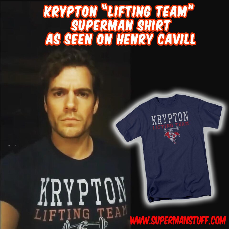 Superman Krypton Lifting Team Adult Regular Fit Short Sleeve Shirt 