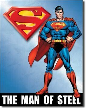 Superman Man of Steel Tin Sign