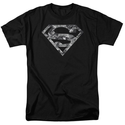 SUPERMAN "URBAN MILITARY CAMO" BLACK SHIRT - supermanstuff.com