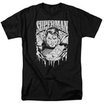 Superman "Super Metal" Black T Shirt - supermanstuff.com