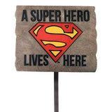 A Super Hero Lives Here Superman Yard Sign 