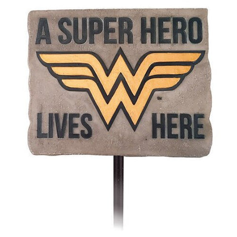 A Super Hero Lives Here Wonder Woman Yard Sign