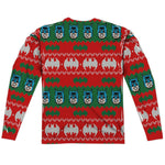 BATMAN 1966 LOGOS HOLIDAY "Ugly Christmas Sweater" Style Long Sleeve Shirt - supermanstuff.com