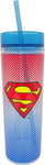 Superman Logo Halftone Acrylic Travel Cup - supermanstuff.com