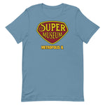 Super Museum Retro Logo Short Sleeve Adult Short Sleeve Shirt - supermanstuff.com